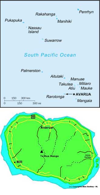 Kaart van The Cook Islands