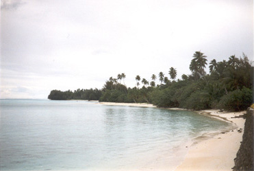 Alleen maar perfecte, lege stranden op Rarotonga. (The Cook Islands - 1997)